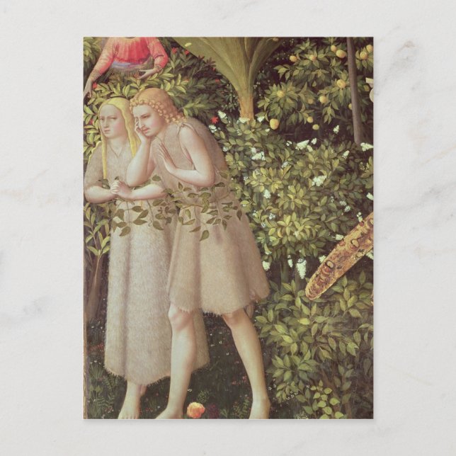 Adam and Eve Expelled from Paradise Postcard (Front)