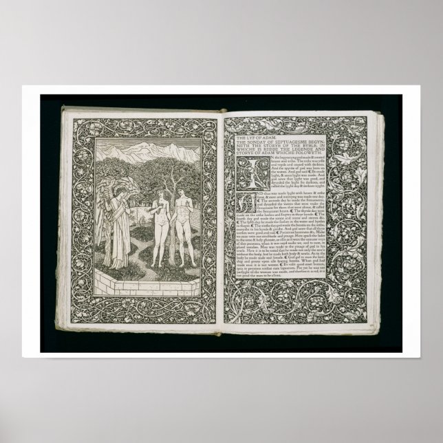 Adam and Eve, from 'The Kelmscott Chaucer', publis Poster (Front)