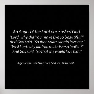 Adam and Eve Fun Christian Poster