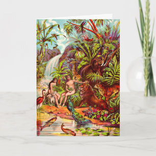 Adam and Eve Greeting card