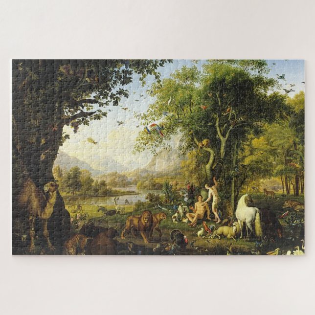 Adam and Eve in the Earthly Paradise Jigsaw Puzzle (Horizontal)
