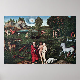 Adam And Eve In The Garden Of Eden, Adam And Eve I Poster