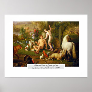 Adam and Eve in the Garden Poster