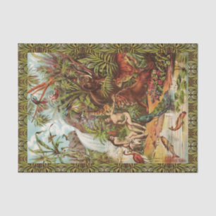 Adam And Eve In The Garden Tissue Paper