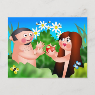 Adam and Eve Postcard