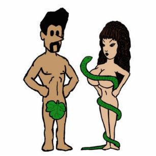 Adam and Eve Standing Photo Sculpture