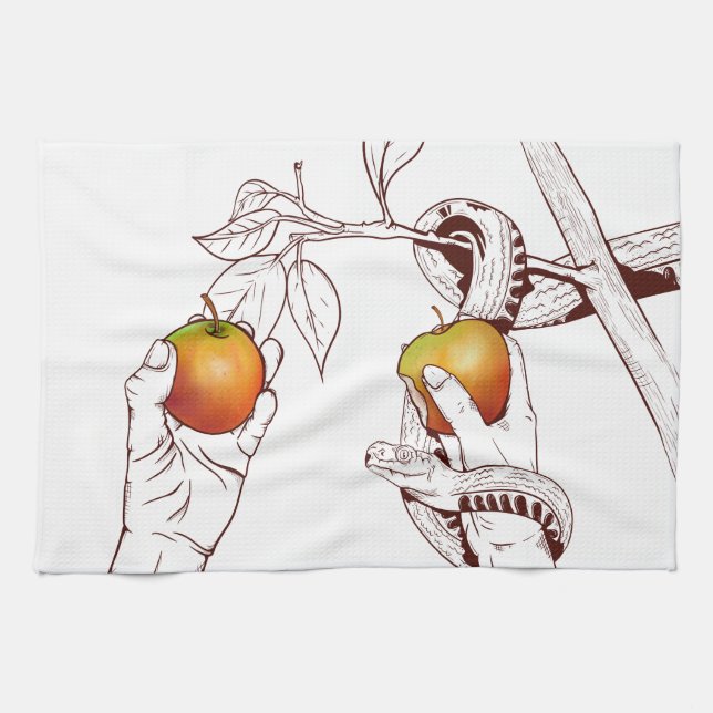 Adam and Eve Tea Towel (Horizontal)