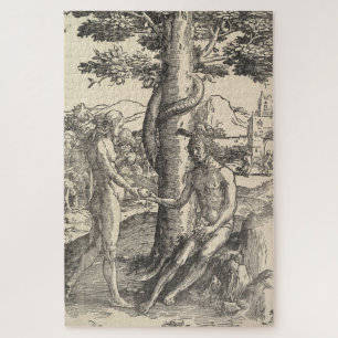 Adam and Eve: The Fall of Man (Lucas van Leyden) Jigsaw Puzzle