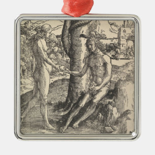 Adam and Eve: The Fall of Man (Lucas van Leyden) Metal Tree Decoration