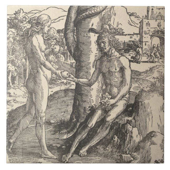 Adam and Eve: The Fall of Man (Lucas van Leyden) Tile (Front)