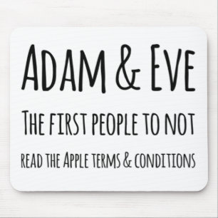 Adam and Eve the first people to not read Mouse Mat