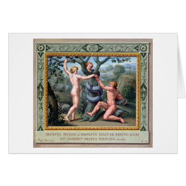 Adam and Eve with the Serpent, illustration from t (Front Horizontal)