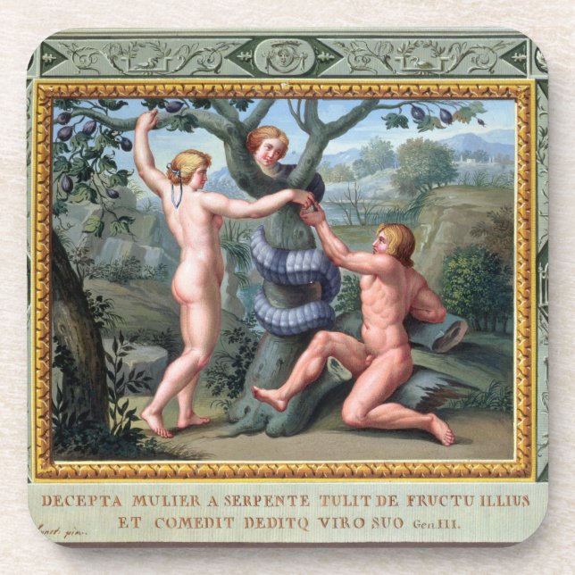 Adam and Eve with the Serpent, illustration from t Coaster (Front)