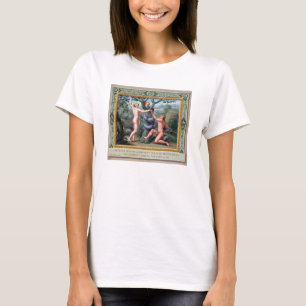 Adam and Eve with the Serpent, illustration from t T-Shirt