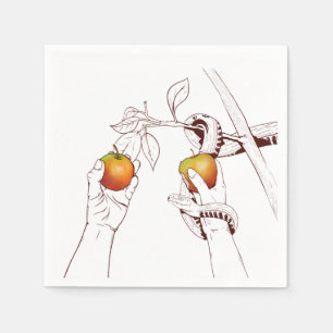 Adam and Eve with the snake Napkin