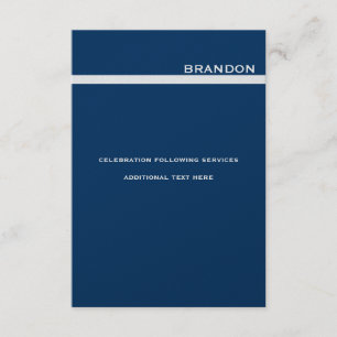 Adam Berman small Custom Silver Metallic Invitation