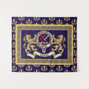 Adam Clan Badge Personalised Blue Tapestry