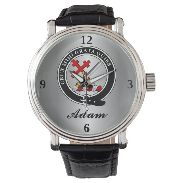 Adam Clan Badge Personalised Watch (Front)