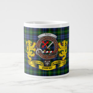 Adam Clan Badge & Tartan Jumbo Mug