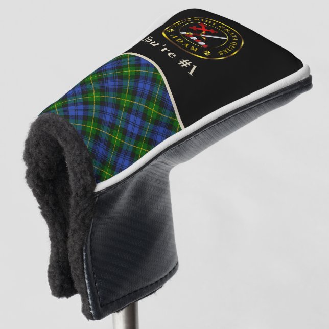 Adam Clan Crest Golf Personalised Putter Head Cover (3/4 Front)