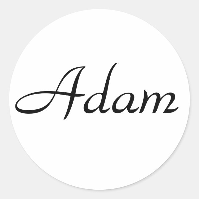 Adam Classic Round Sticker (Front)