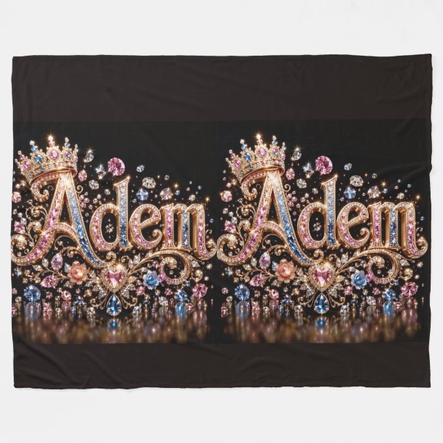 Adam Crown Cosy Throw Blanket (Front (Horizontal))