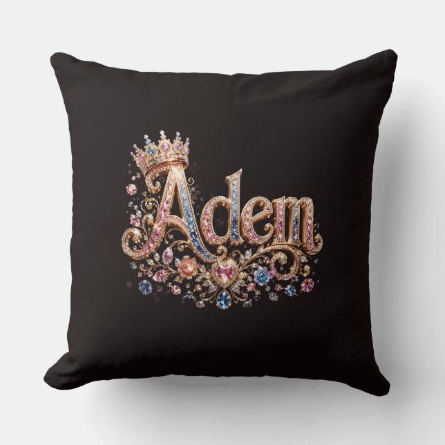 Adam Crown Decorative Throw Pillow (Front)