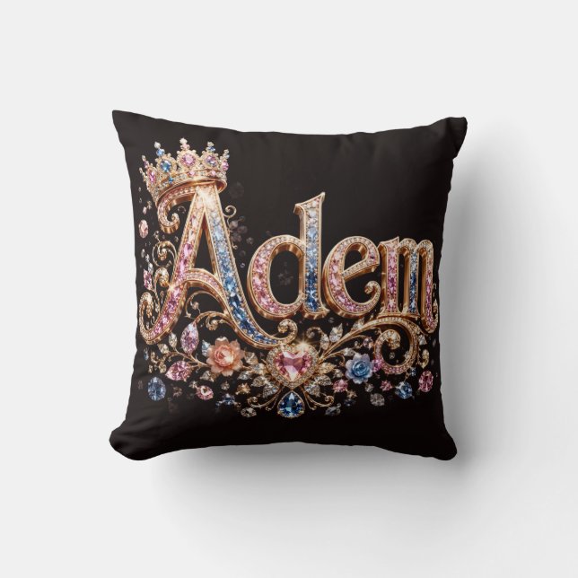 Adam Crown Decorative Throw Pillow (Front)