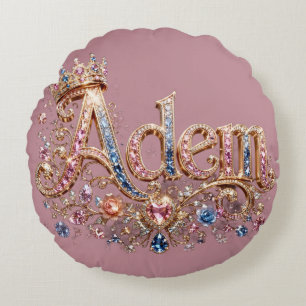 Adam Crown Decorative Wall Clock Round Cushion
