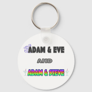 Adam & Eve & Adam & Steve Key Ring