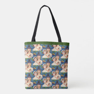 ADAM & EVE PILGRIMS, BIBLICAL WHIMSY THANKSGIVING TOTE BAG