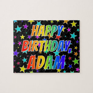 "ADAM" First Name, Fun "HAPPY BIRTHDAY" Jigsaw Puzzle
