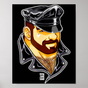 Adam Likes Leather Hat Poster