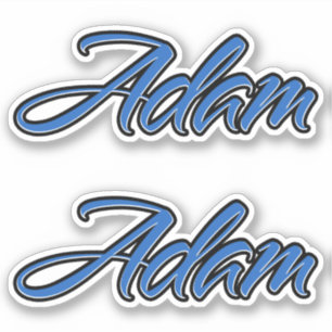 Adam Name blue sticker Sticker Stickerset