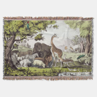 Adam Names the Creatures Throw Blanket