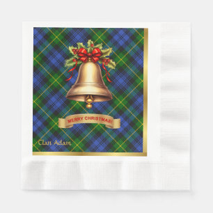 Adam Personalised Tartan Christmas Napkin