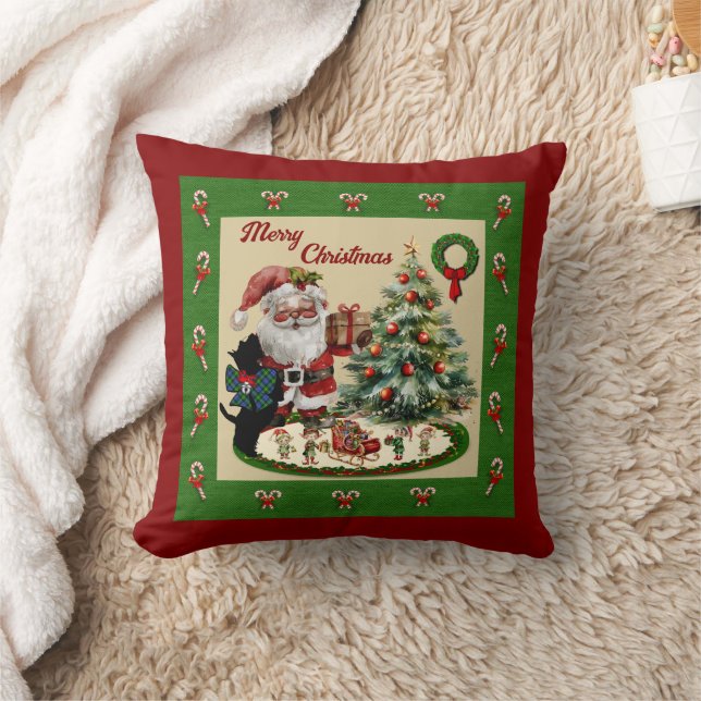 Adam Scottie & Santa  Cushion (Blanket)