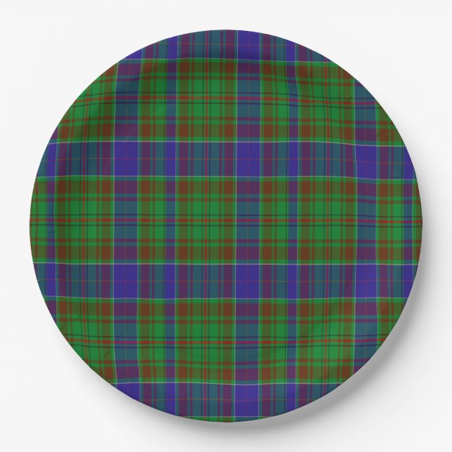Adam Scottish Tartan Paper Plate (Front)