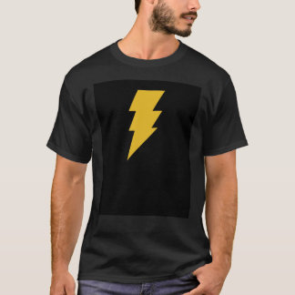 Adam Shazam Black Graphic T-Shirt