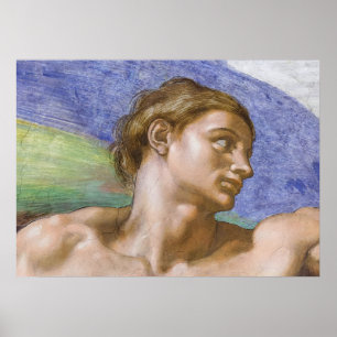 Adam, Sistine Chapel by Michelangelo Poster