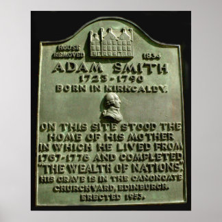adam smith plaque poster