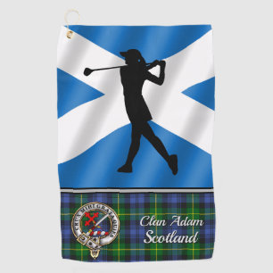 Adam Tartan Personalised Golf Towel Her's