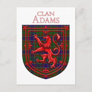 Adam Tartan Scottish Plaid Lion Rampant Postcard