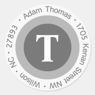 Adam Thomas Round Address Labels