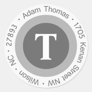 Adam Thomas Round Address Labels