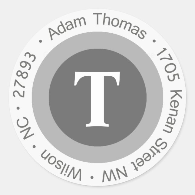 Adam Thomas Round Address Labels (Front)