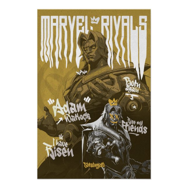 Adam Warlock - Marvel Rivals Fanart Poster (Front)