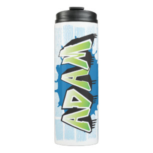 ADAM Your name Graffiti Art Wall Thermal tumbler