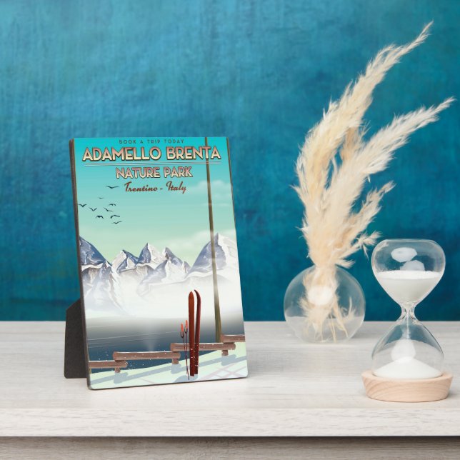 Adamello Brenta nature park Italy Vacation print Plaque (Side)