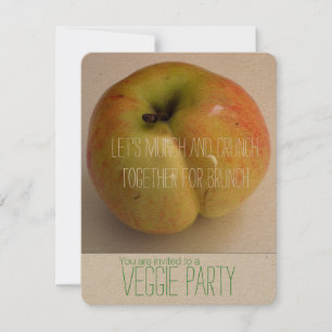 ADAM'S APPLE Veggie Party Invitation